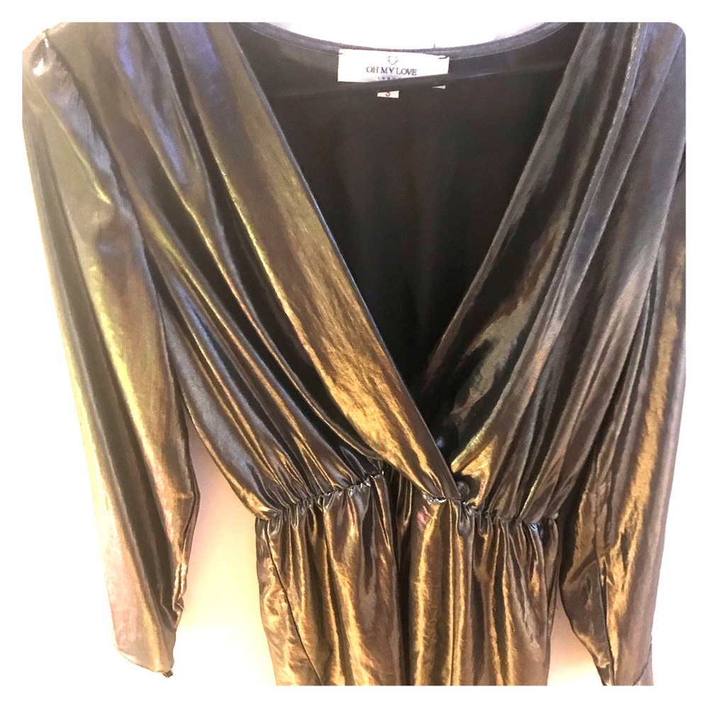 One piece romper silver/metallic NWT